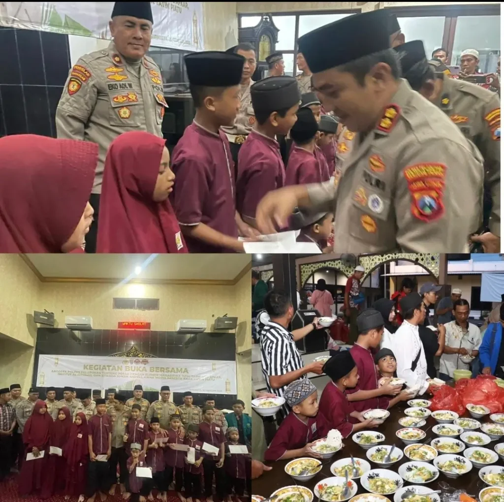 Polres Pelabuhan Tanjung Perak Buka Bersama Insan Pers dan Santuni Anak Yatim