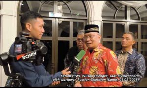 Ketum PPWI Berikan Pandangan tentang Hubungan Indonesia–Rusia dalam Wawancara Televisi Rusia