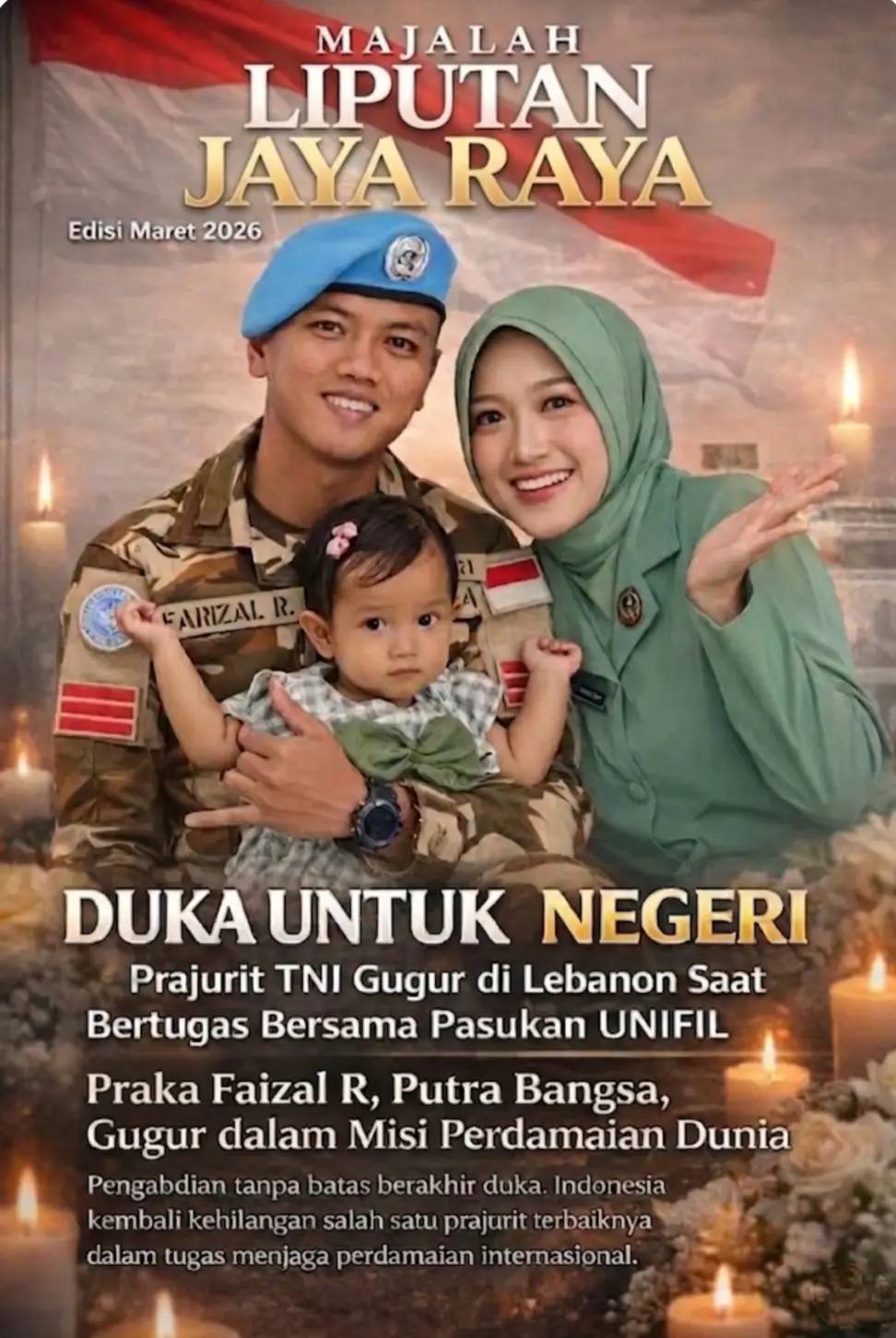Prajurit TNI Gugur dalam Misi Perdamaian Dunia di Lebanon