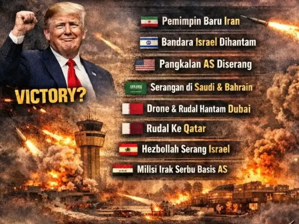 Trump Deklarasikan Kemenangan, Rudal Justru Terus Berjatuhan di Timur Tengah