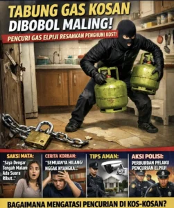 Tabung Gas 3 Kg Digasak Maling, Penghuni Kos Bulak Banteng Wetan Surabaya Resah: Keamanan Dipertanyakan