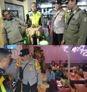 Cipta Kondisi Ramadan, Polsek Kenjeran Amankan Miras dari Dua Kafe di Pesisir Tambak Wedi Surabaya