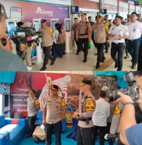 Kapolda Jatim Tinjau Kesiapan Pengamanan Mudik Lebaran Di Stasiun Pasar Turi, 