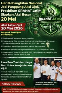 Hari Kebangkitan Nasional Jadi Panggung Aksi Ojol, Presidium GRANAT Jatim Siapkan Aksi Besar 20 Mei