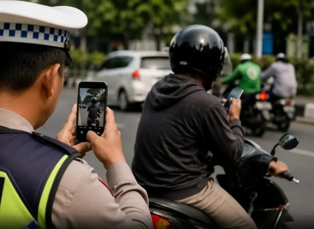Satlantas Polres Gresik Terapkan ETLE Handheld, Tilang Kini Lebih Fleksibel dan Transparan