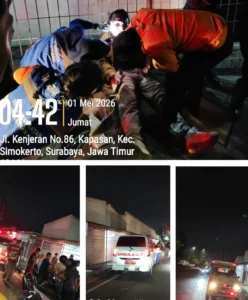 Diduga Mabuk, Pemotor Terkapar Usai Hantam Rel Kereta Di Kenjeran! Sempat Tak Sadarkan Diri