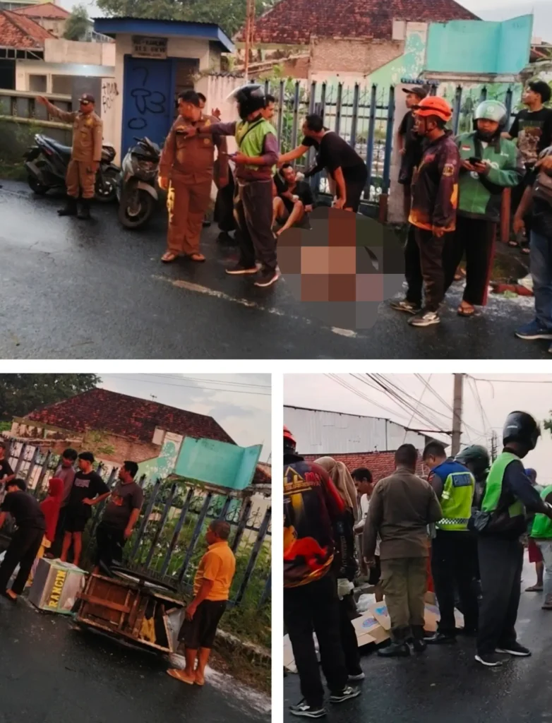 Pedagang Rangin Tewas Tertabrak Motor di Tambaksari Surabaya
