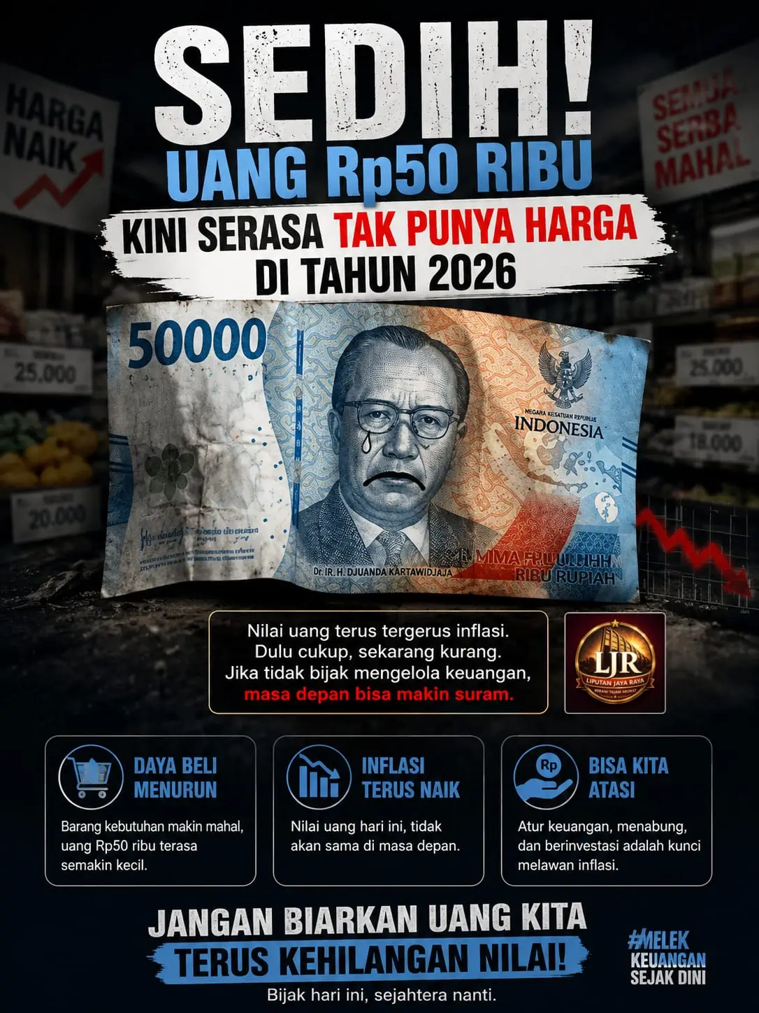 Sedih! Uang Rp50 Ribu Kini Serasa Tak Punya Harga Di Tahun 2026