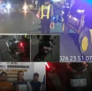 Dua Motor Adu Banteng Di Gresik Malam Hari, Dua Pengendara Luka-Luka
