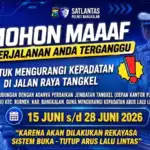 Satlantas Polres Bangkalan Berlakukan Buka-Tutup Jalan Raya Tangkel