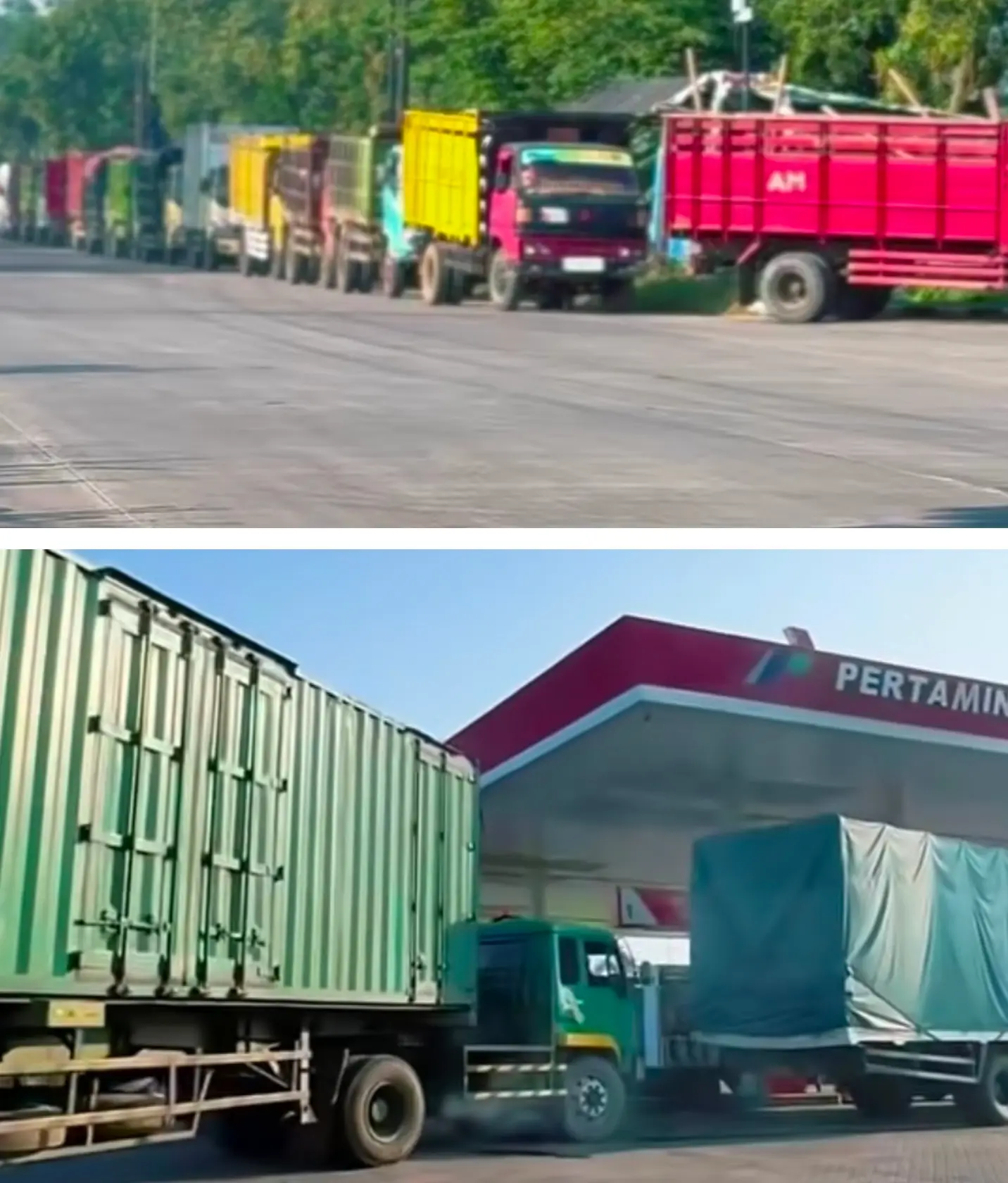 Kelangkaan Solar di Jalur Arteri Mojokerto, Sopir Truk Terpaksa Antre Berjam-jam