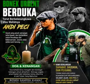 Kabar Duka, Tokoh Bonek Andy Kristiantono “Andi Peci” Tutup Usia