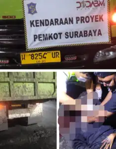 Tumpahan Lumpur dari Truk Pemkot Diduga Picu Kecelakaan, Seorang Perempuan Terluka di Surabaya