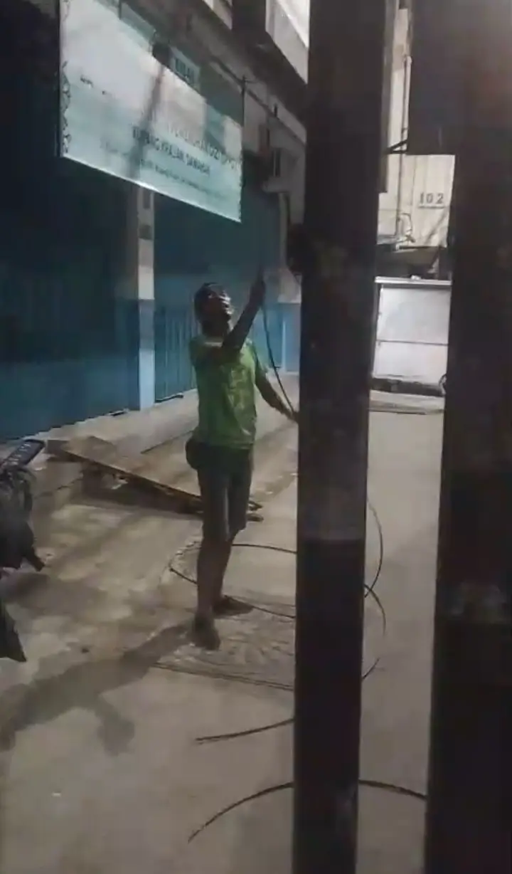 Penarikan Kabel MYrepublic Di Pasar Kembang Diduga Tanpa Izin dan Abaikan K3