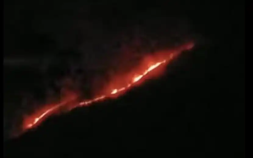 Kobaran Api Terlihat di Lereng Gunung Arjuno, Warga Dayurejo Diimbau Waspada